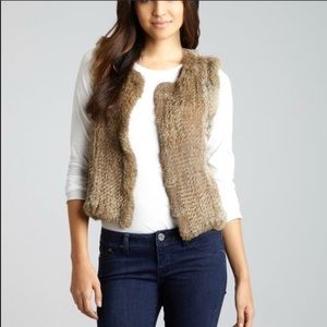 525 America Brown Rabbit Fur Vest